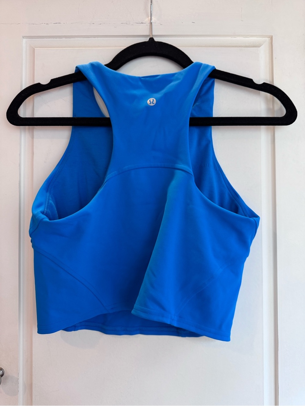 lululemon athletica Bright Blue High-Neck Active Crop & Bike Shorts Set - Picture 3 of 8
